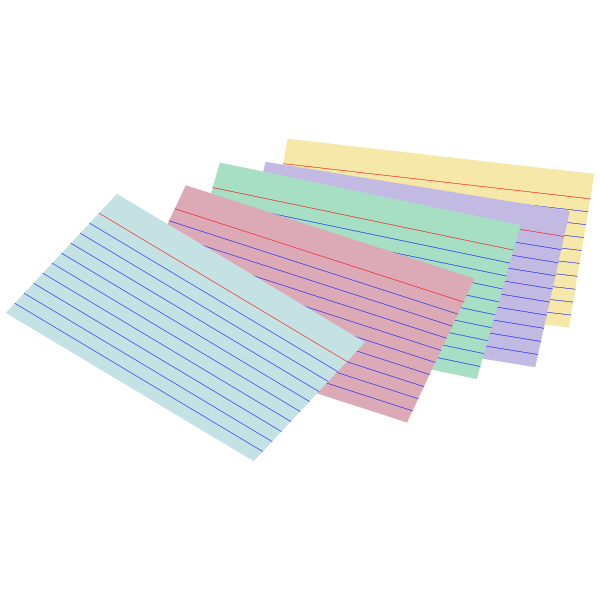 Colored index cards vector image