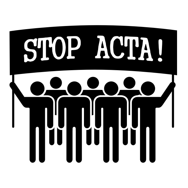STOP ACTA sign vector illustration