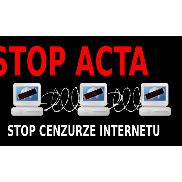 Vector illustration of Stop ACTA sign