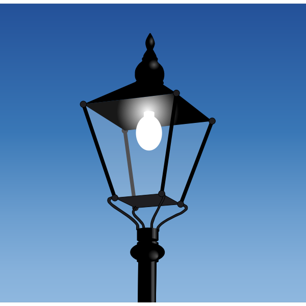 Vector illustration of old style street light