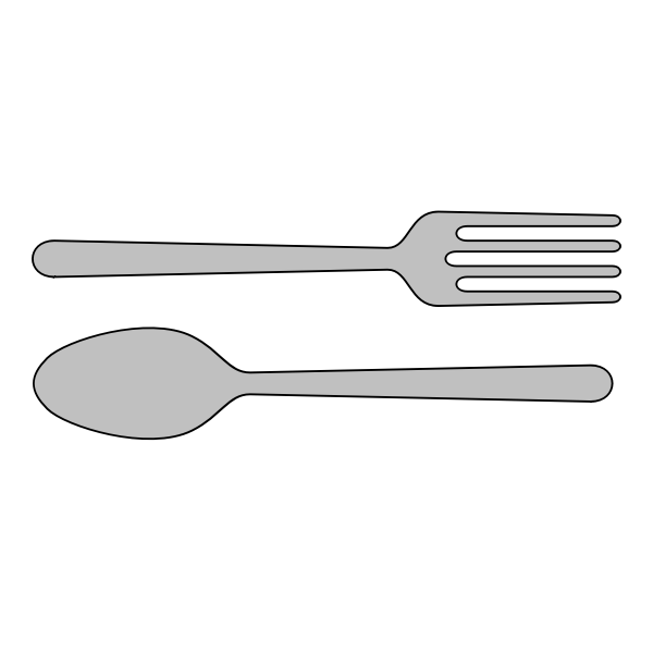 Vector clip art of fork and spoon