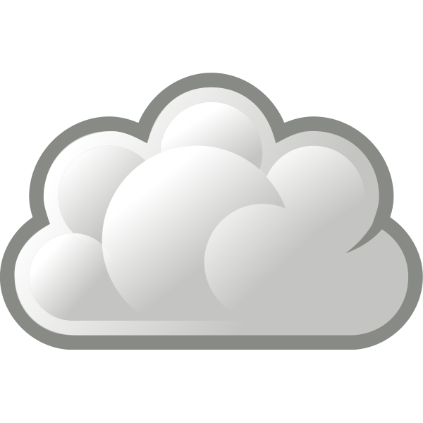 Grey Cloud Icon Vector Image Free Svg