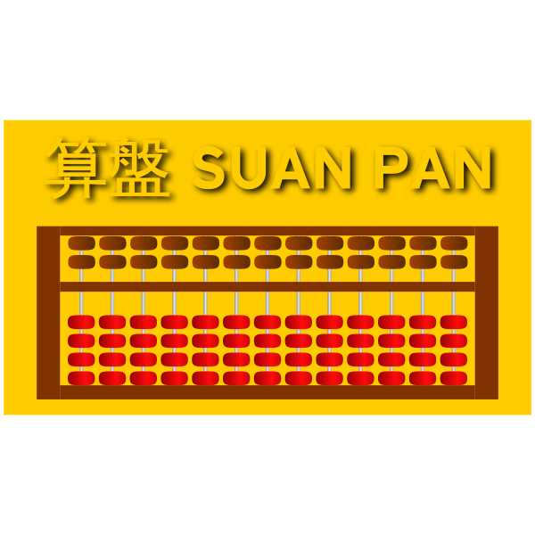 Chinese Suan Pan abacus vector image