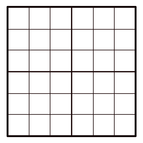 sudoku6x6 Free SVG
