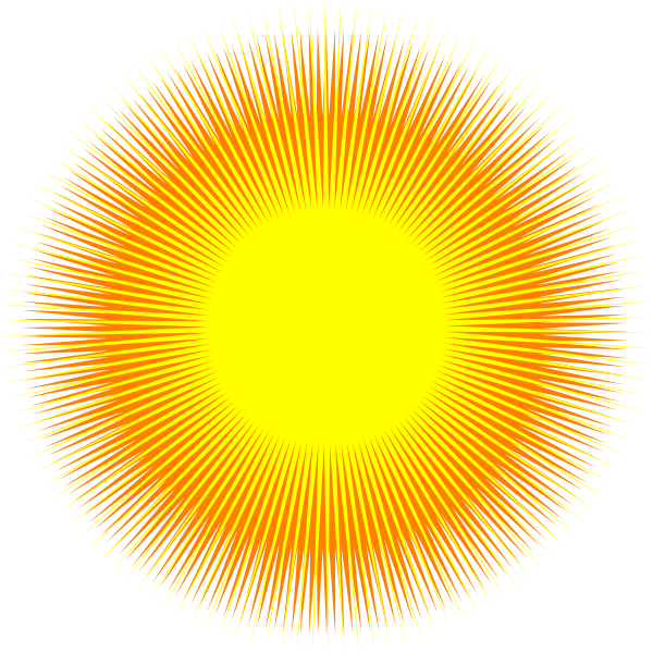 Glowing sun vector clip art | Free SVG