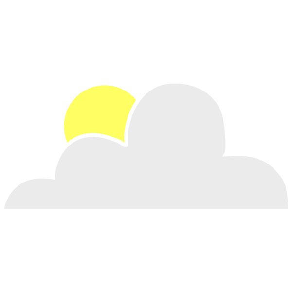Sun behind cloud