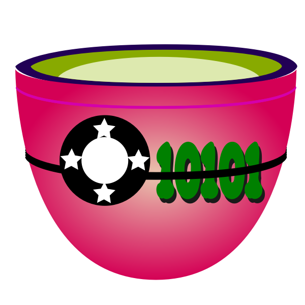 Vector illustration of shades of pink cup