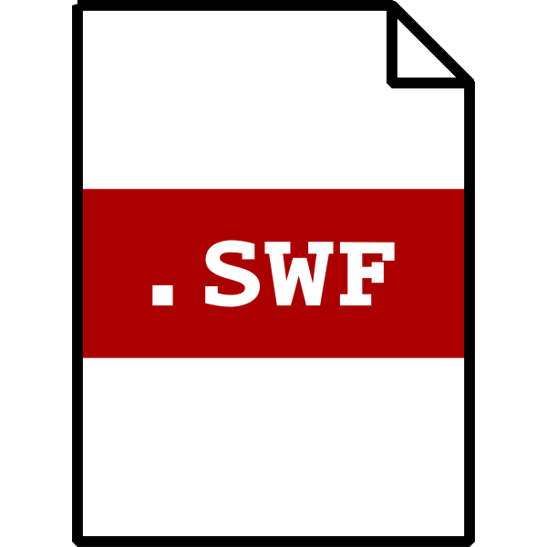 SWF icon vector image
