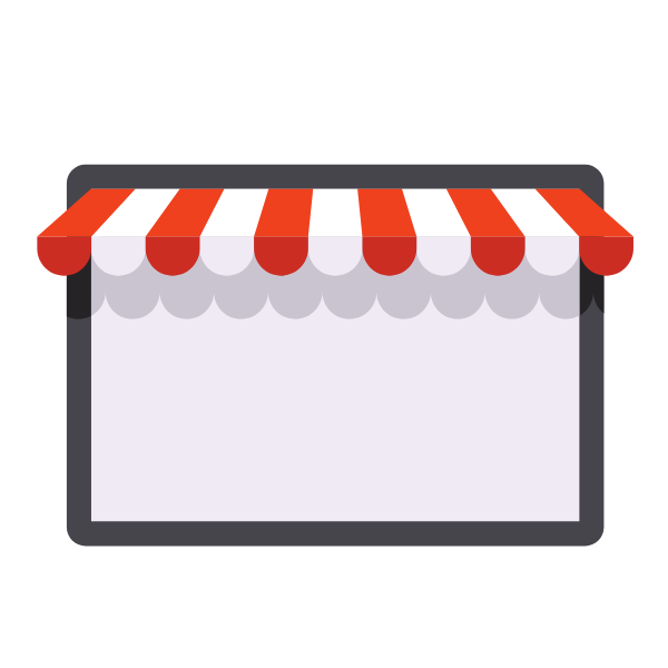 Storefront online shopping icon