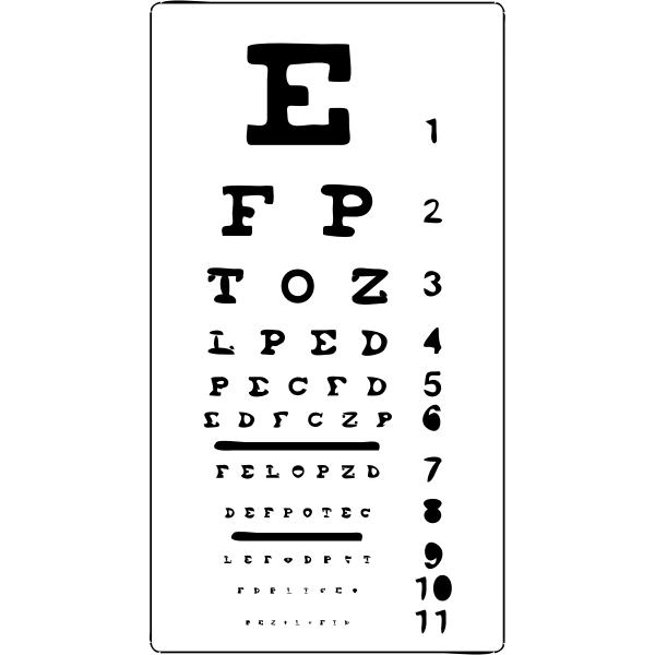 Download Eye test silhouette | Free SVG