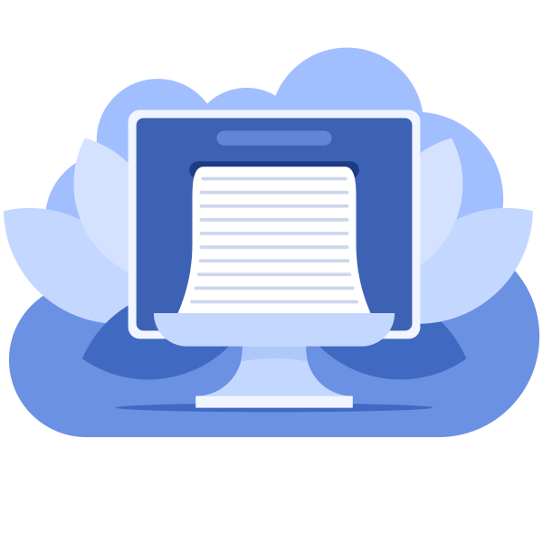 Computer Screen with Document