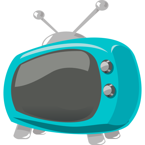 Television set vector image