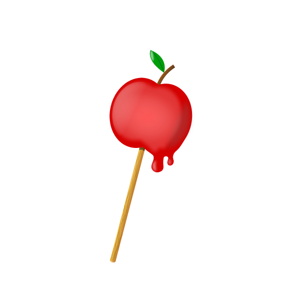 Vector clip art of sugar coated apple