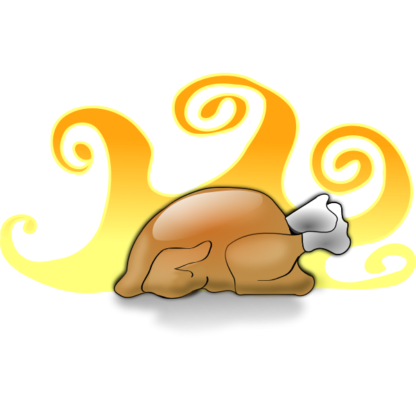 Baked turkey vector image