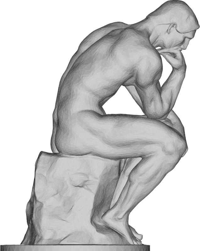 The Thinker 3D statue