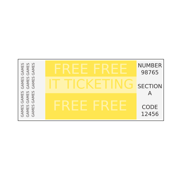 ticket without fonts