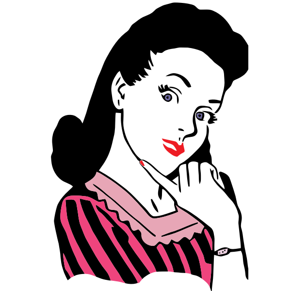 Download Retro Style Woman Vector Illustration Free Svg