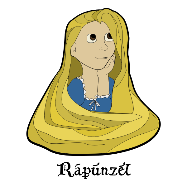 Rapunzel girl vector image