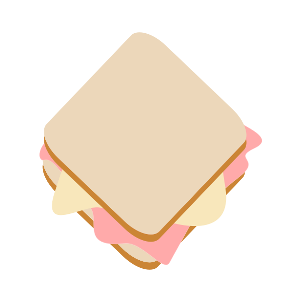 Ham and cheese toast | Free SVG