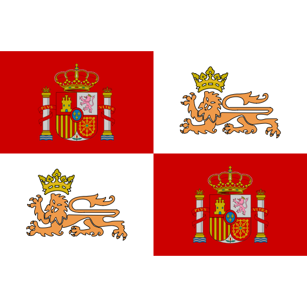 Historic Flag of the Spain Royal Navy