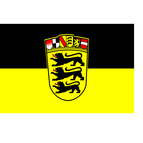 Flag of flag of Baden-WÃ¼rttemberg vector clip art