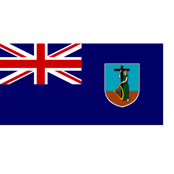 Flag of Montserrat vector illustration