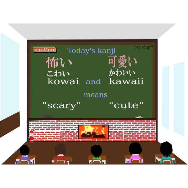 todayskanji 136 kowaikawaii