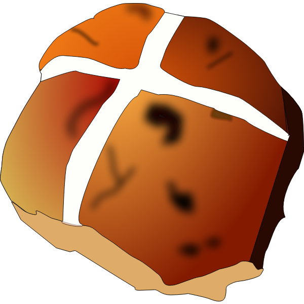 Hot Cross Bun Free SVG