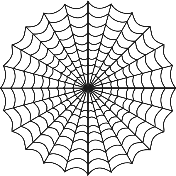 Vector clip art of stylized spider web