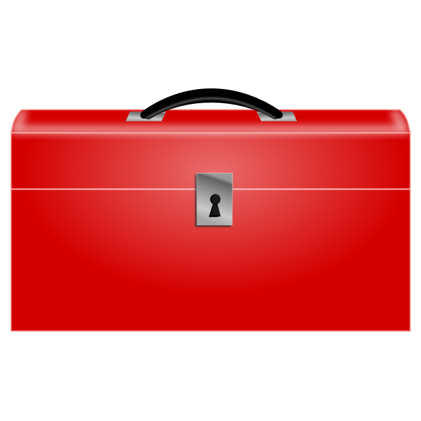 Red toolbox vector image