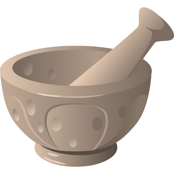 Mortar and pestle drawing | Free SVG