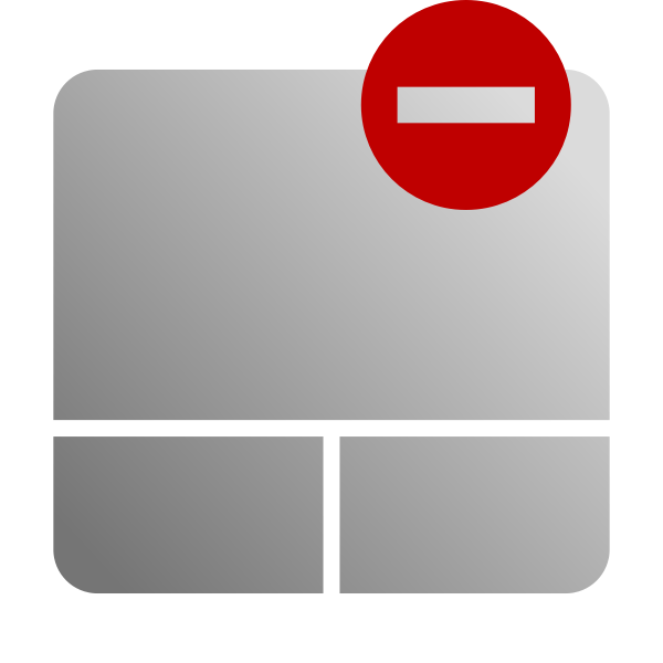Grayscale touchpad disable icon vector clip art