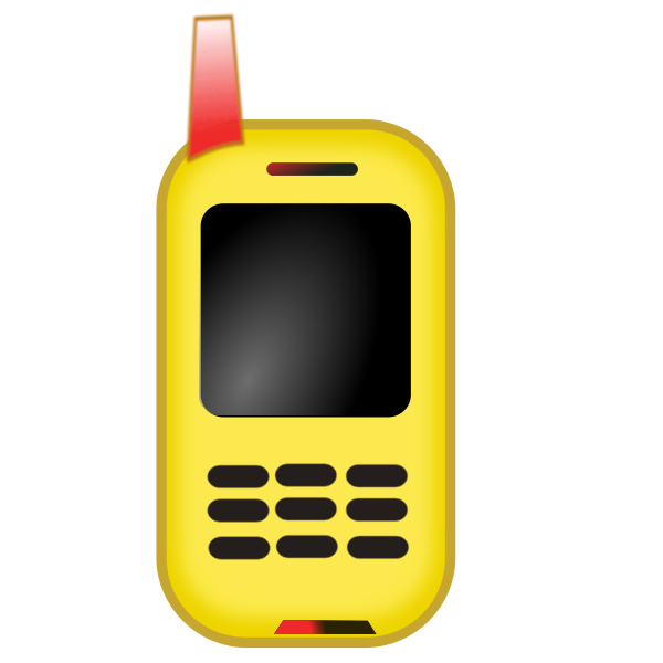 Toy mobile phone phone vector clip art