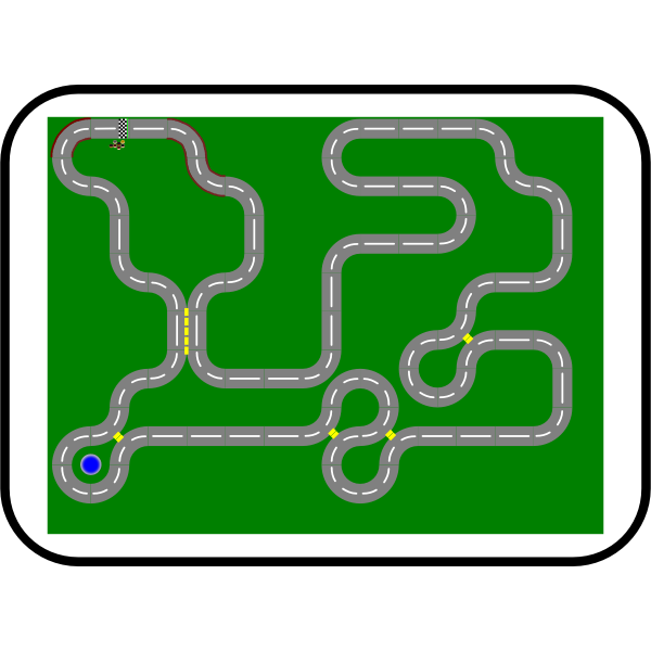 Wacky Racer web game board vector illustration