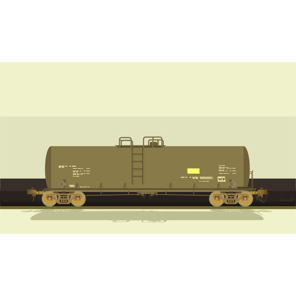 Rail tanker car vector