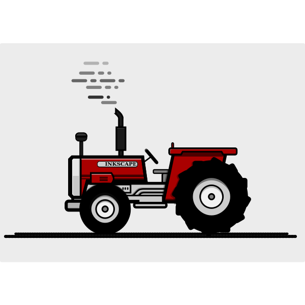 Red agricultural machine