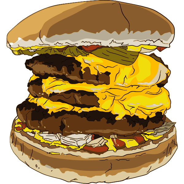 Triple cheeseburger