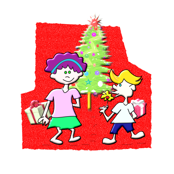 Kids with gifts