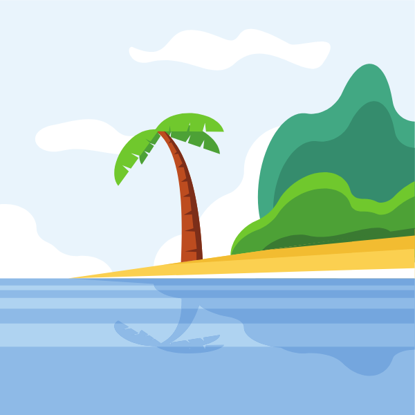 Tropical beach landscape