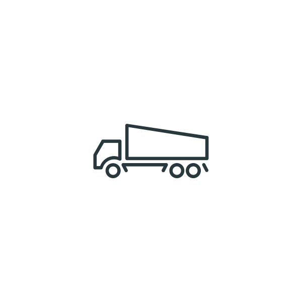 Truck icon line art vector illustration