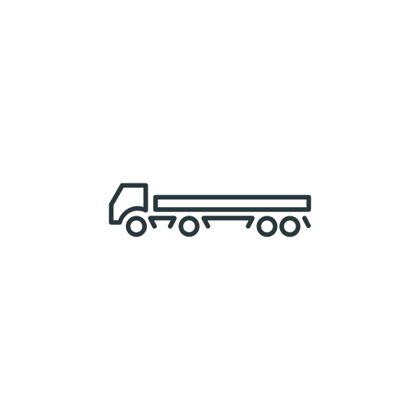 Vector drawing of cargo transportation vehicle