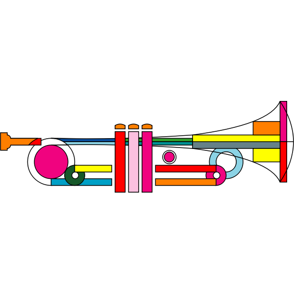 Vector clip art of a trumpet