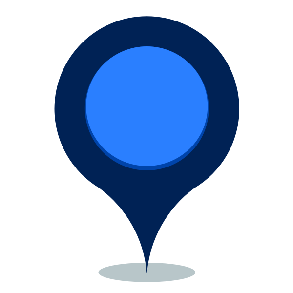 Blue map location pin icon vector image