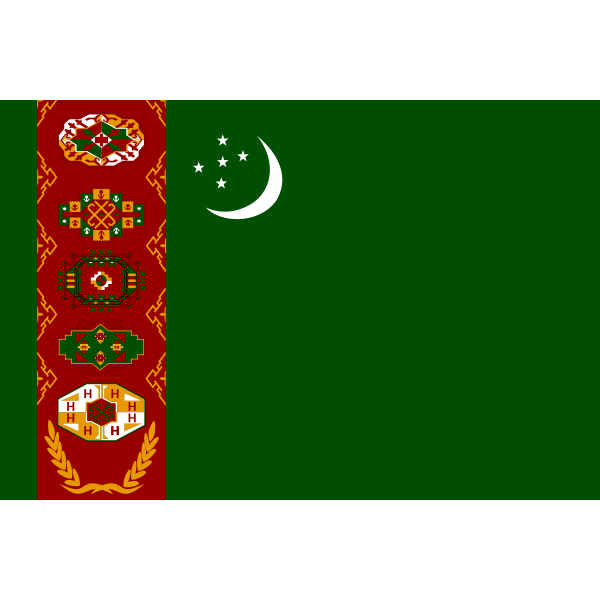 Flag of Turkmenistan | Free SVG