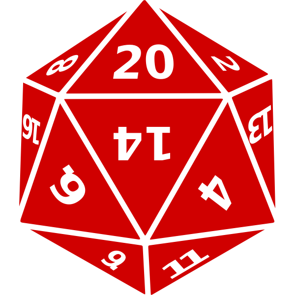 Twenty sided Dice Free SVG