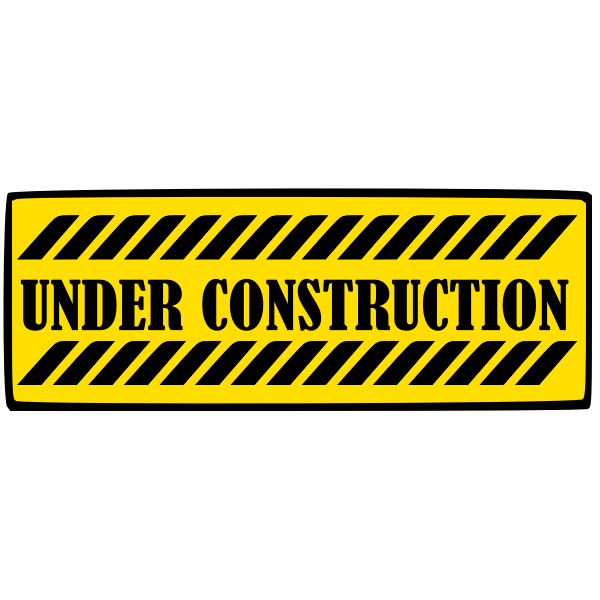 "Under Construction" Yellow Sign Free SVG