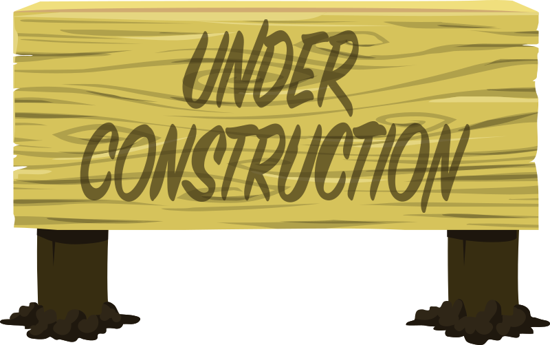 Under Construction Wood Sign