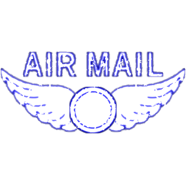Air mail stamp vector illustration