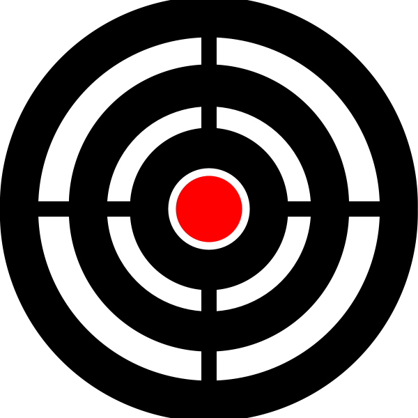 Vector clip art of target aim