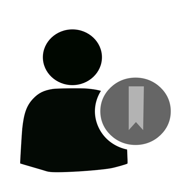 User icon bookmark symbol